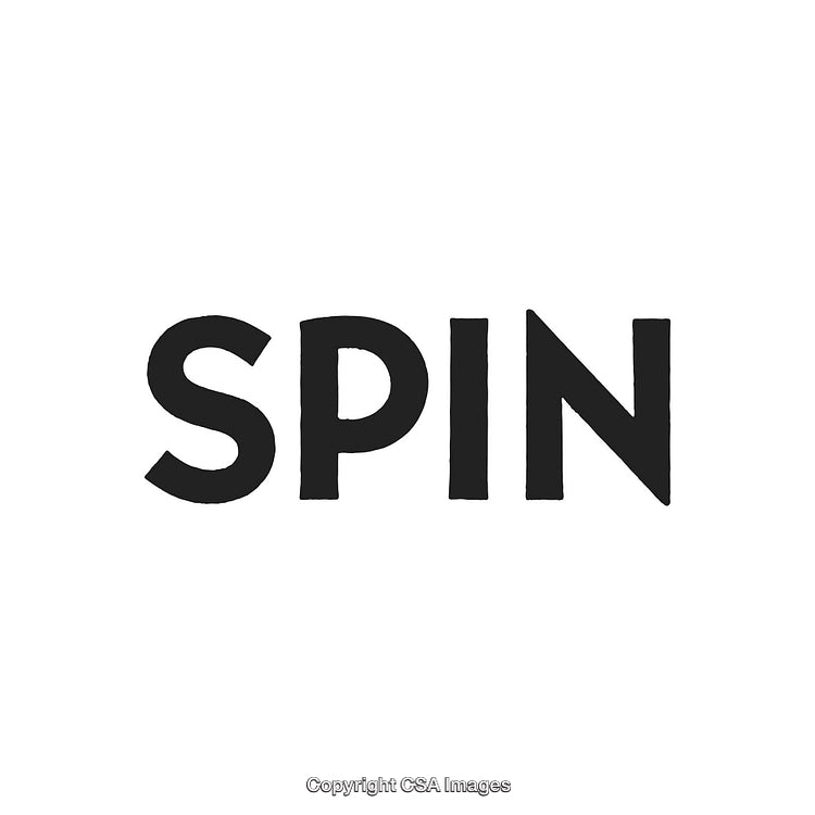 Bold Black Text Displaying the Word 'Spin' on a White Background