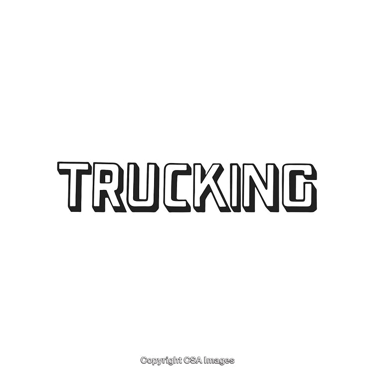 Bold Typography Design Featuring the Word 'Trucking' in Modern Style