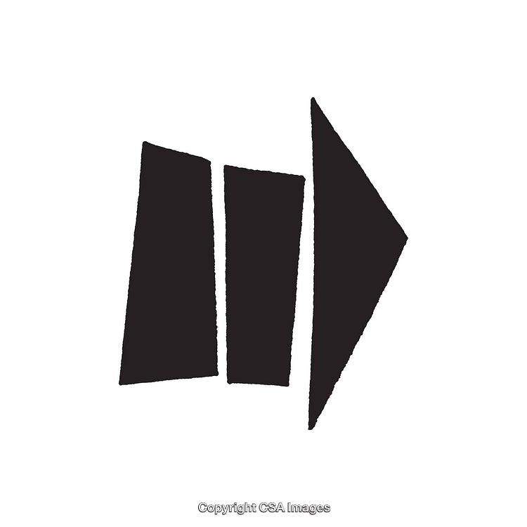 Abstract Black and White Geometric Shape with Bold Triangle Design