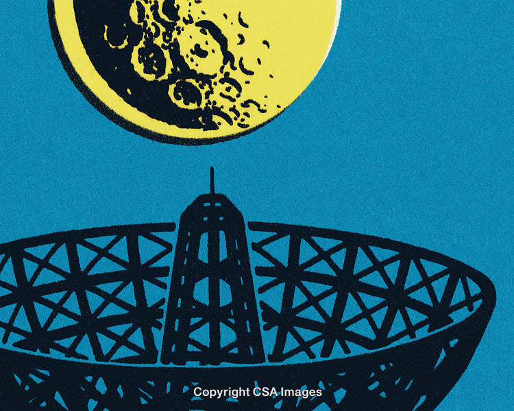 Moon and Satellite Dish