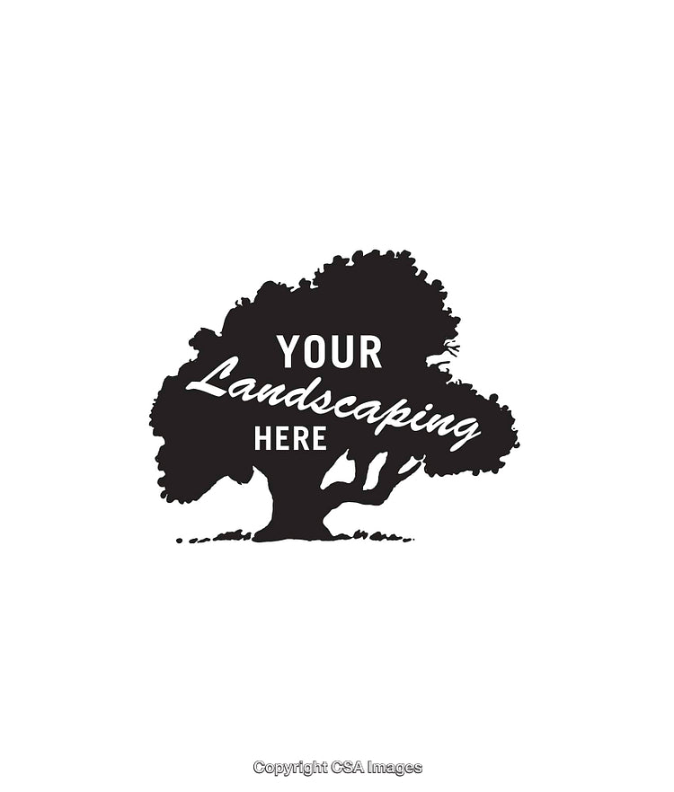 Simple Black and White Tree Silhouette Logo Template