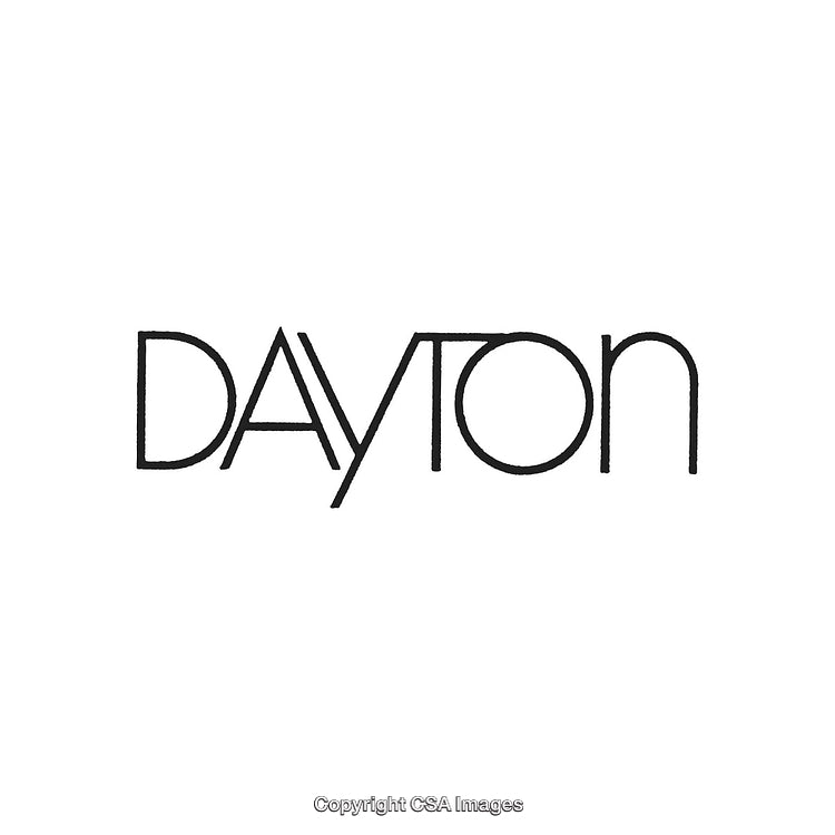 Modern Minimalistic Typography of the Word Dayton in Elegant Black Font