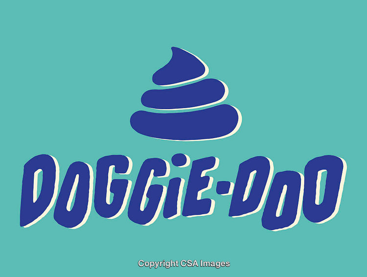 Playful Blue Typography Design Featuring Dog-And-Themed Elements and Fun Visuals