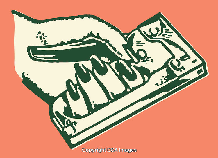 Vintage Line Art Illustration of Cash Register in Retro Style