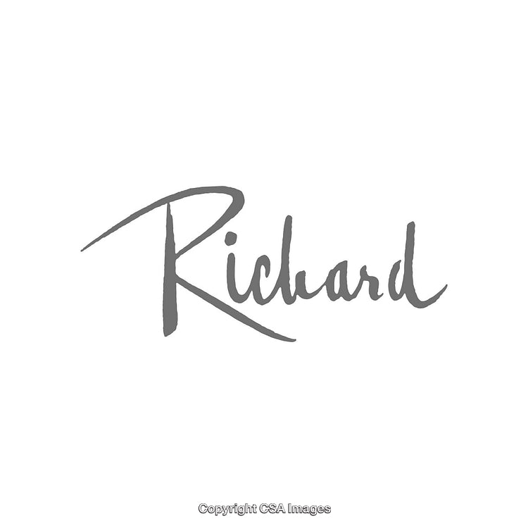 Elegant Handwritten Name Richard in Stylish Monochrome Calligraphy