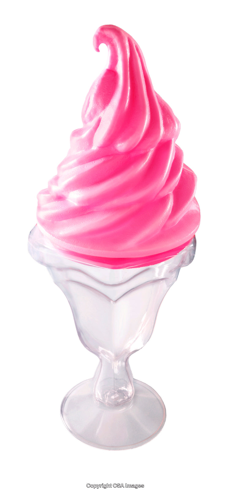 Pink Soft-Serve Ice Cream Toy in Clear Display Cup