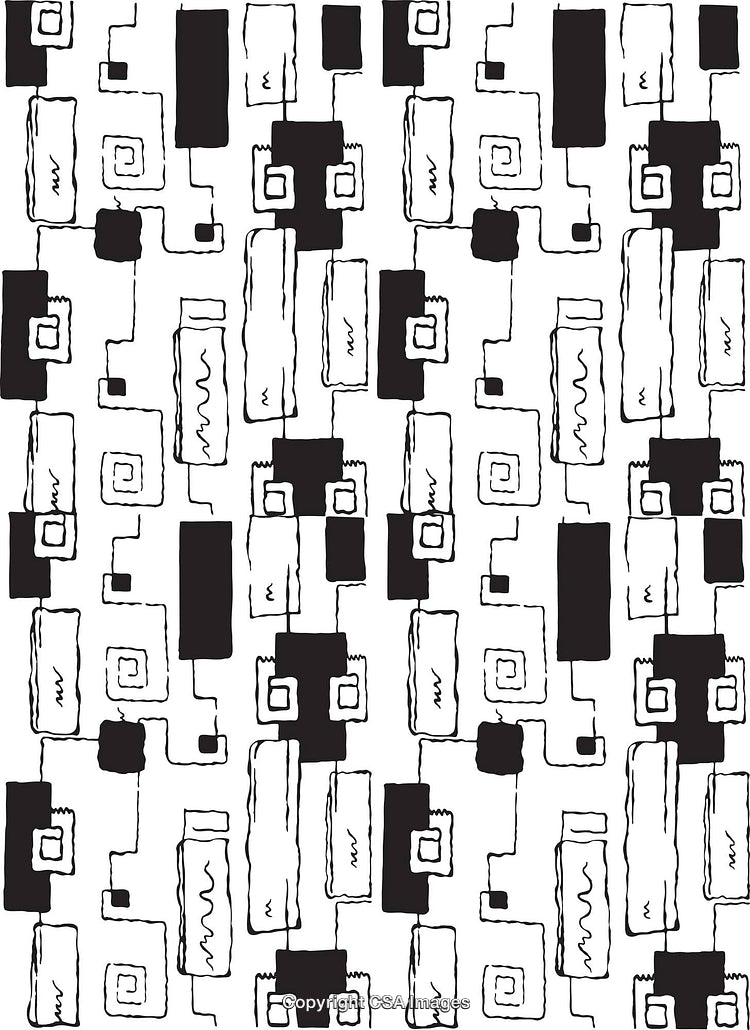 Abstract Black and White Geometric Pattern Seamless Background