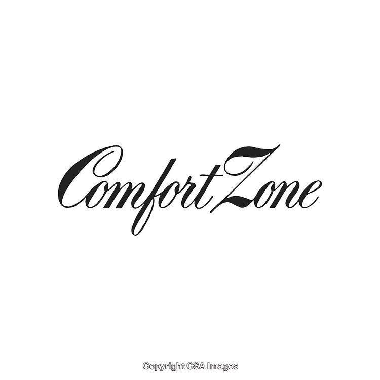Elegant Design Highlighting the Words Comfort Zone with a Stylish Touch