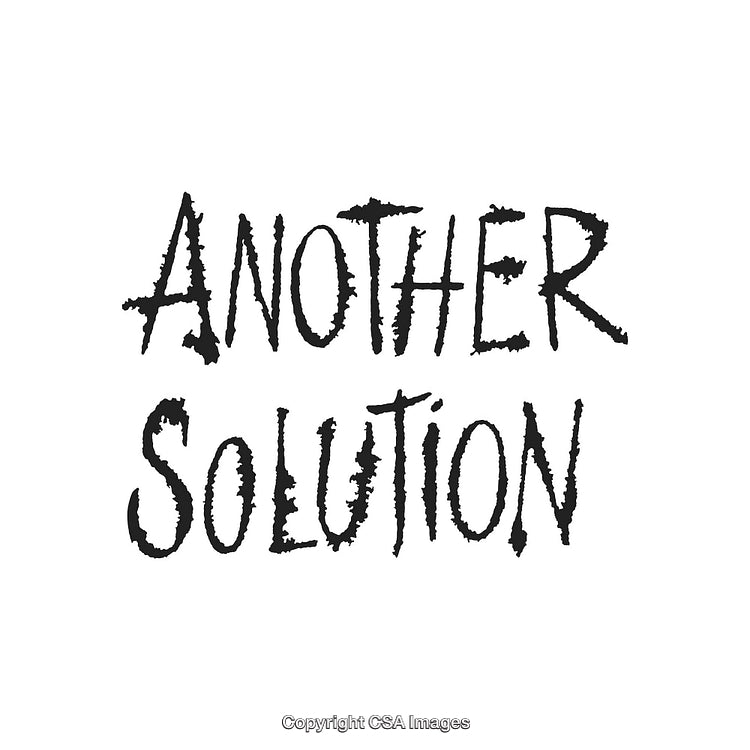 Inspirational Text 'Another Solution' Displayed in Rough Artistic Typeface
