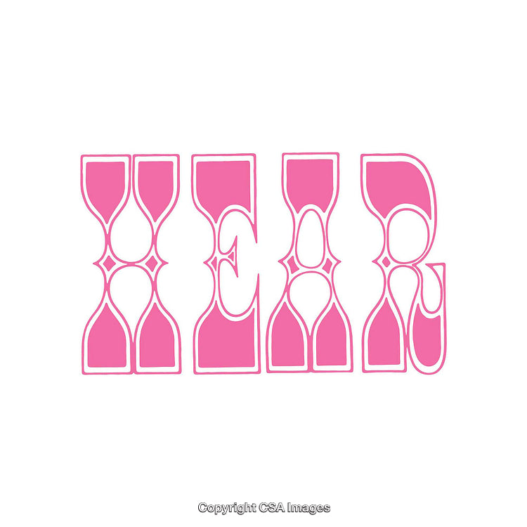 Stylish Pink Typography Art with Abstract Design Elements on White