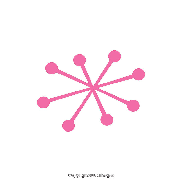 Pink Abstract Starburst Symbol On a Clean White Background