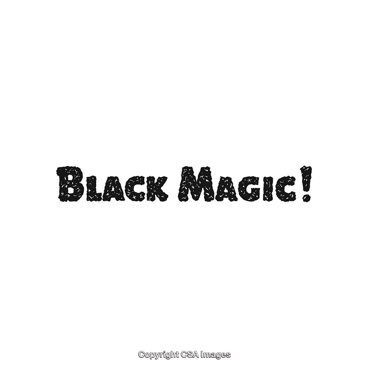 Intriguing Text Depicting Black Magic With Ornamental Artistic Font
