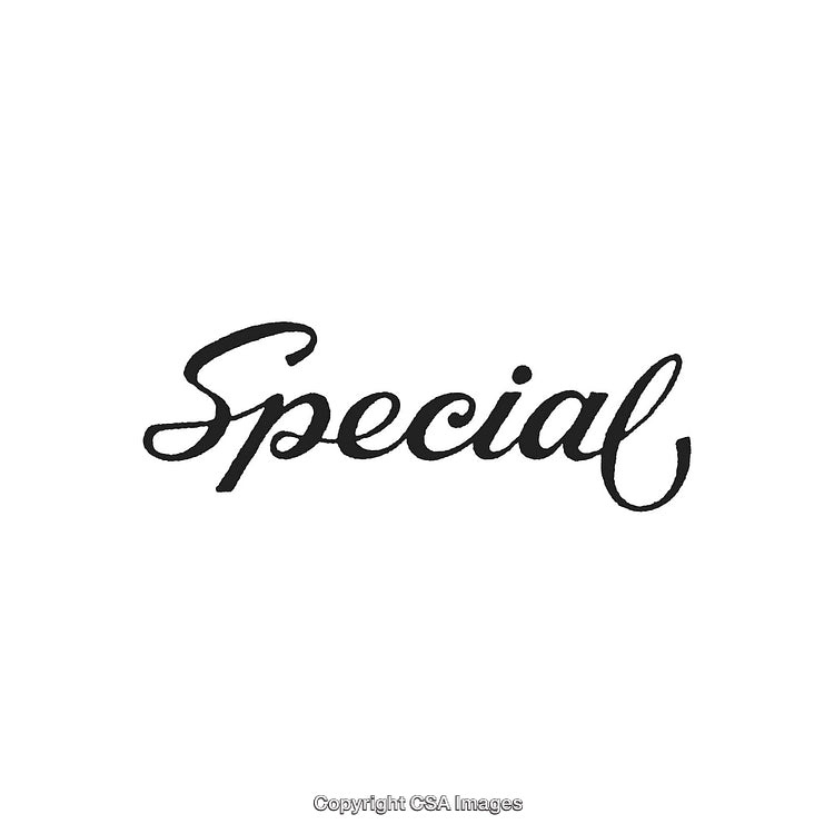 Elegant Handwritten Typography Featuring the Word 'Special' in Black Script