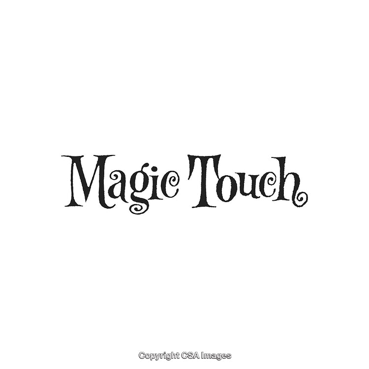 Black Stylized Text 'Magic Touch' on a White Background