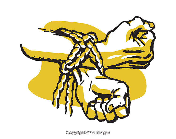 Illustration of Bound Hands Symbolizing Freedom and Oppression