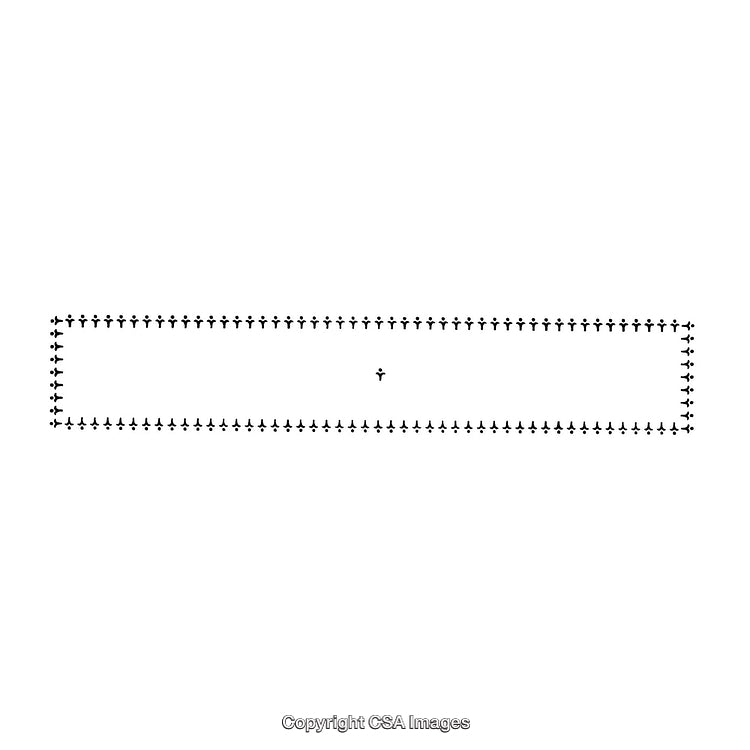Black And White Ornamental Border Pattern Surrounded By Geometric Designs