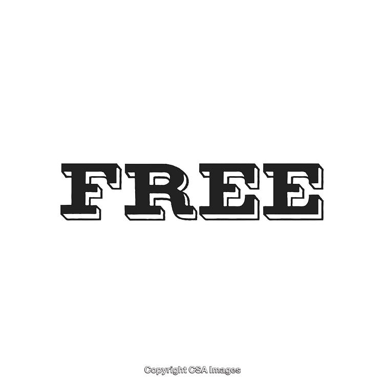 Bold Black Typography Featuring The Word Free on a White Background