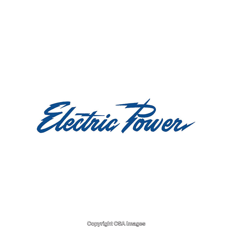 Blue Electric Power Logo Icon with Bold White Background Design