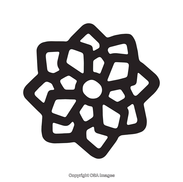 Abstract Black and White Geometric Line Art Design