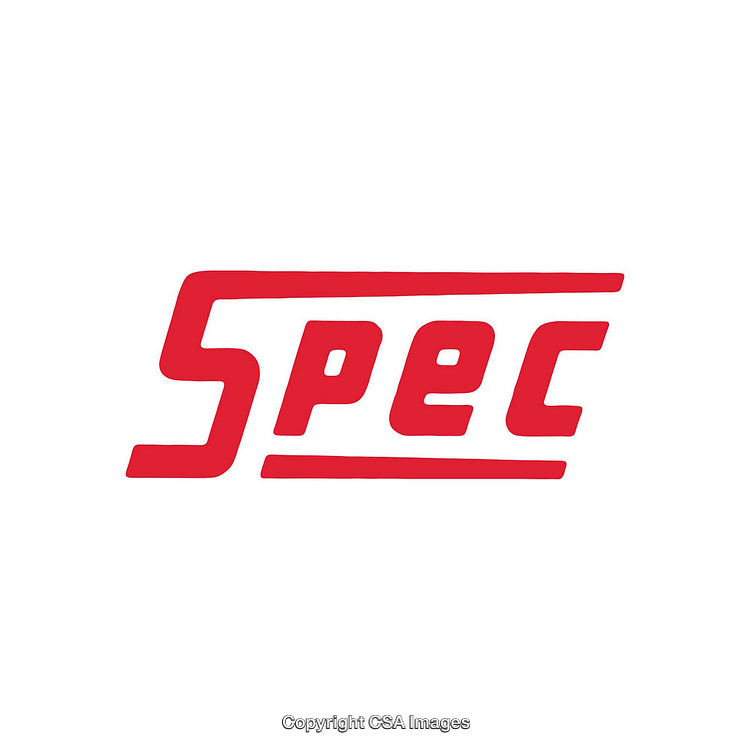 Red Spec Logo Design on a White Background