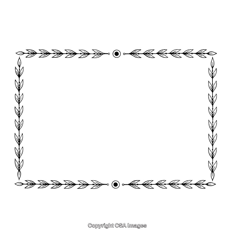 Elegant Black And White Leaf Design Frame for Decorative Use