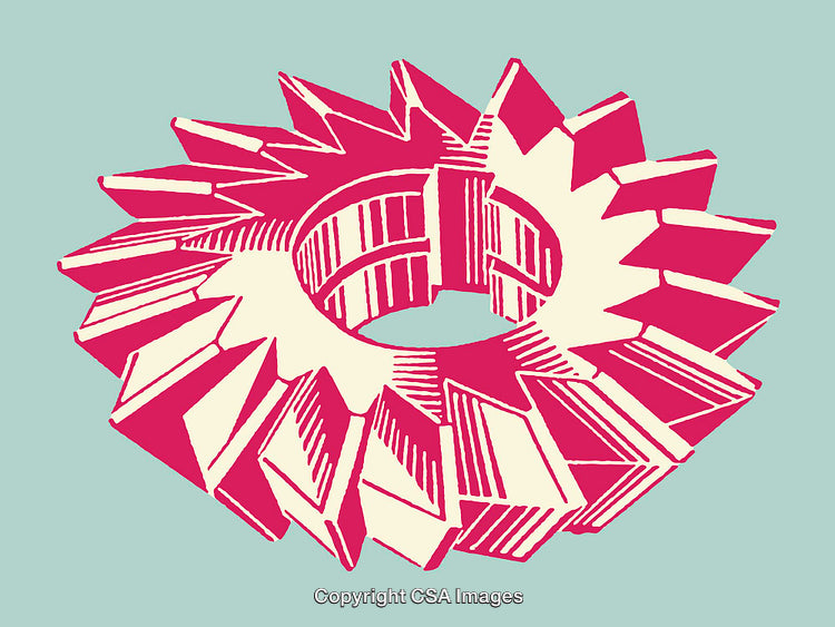 Abstract Circular Geometric Art Design With Vibrant Colors