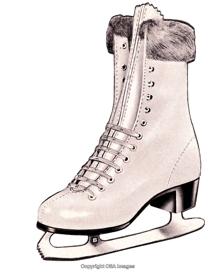 Classic Ice Skate with Fur Trim and Stylish Design for Winter Sports