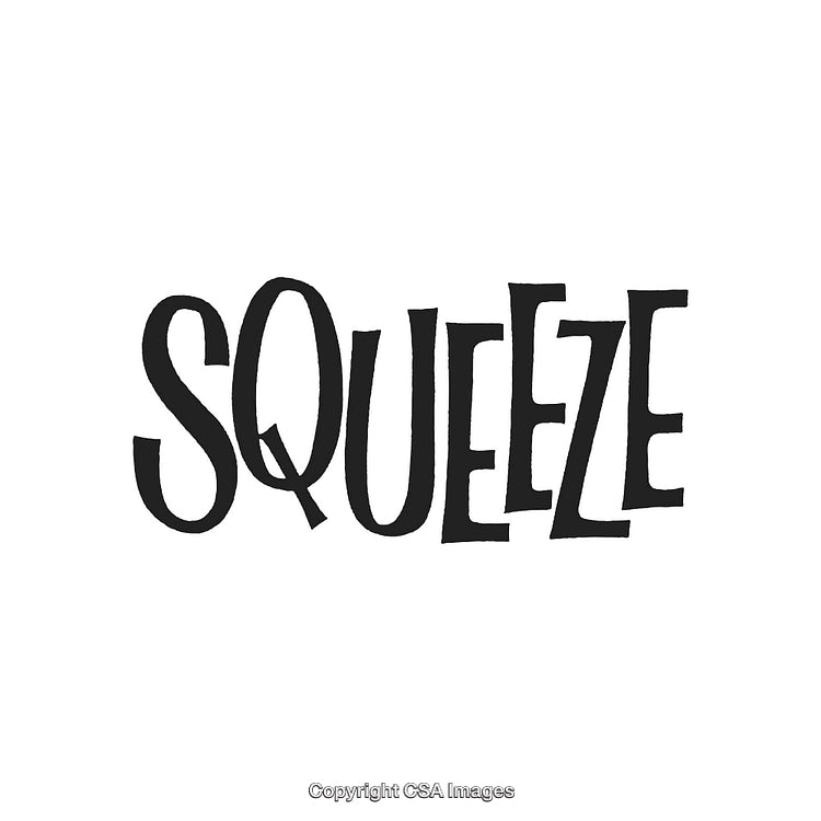 Modern Typography Design Featuring the Word 'Squeeze' in Handwritten-Style Font