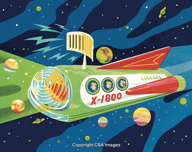Spaceship Traveling in Outer Space