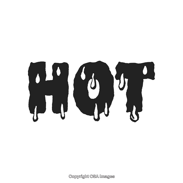 Creative Illustrated Word Design Depicting the Concept of Heat or Intensity