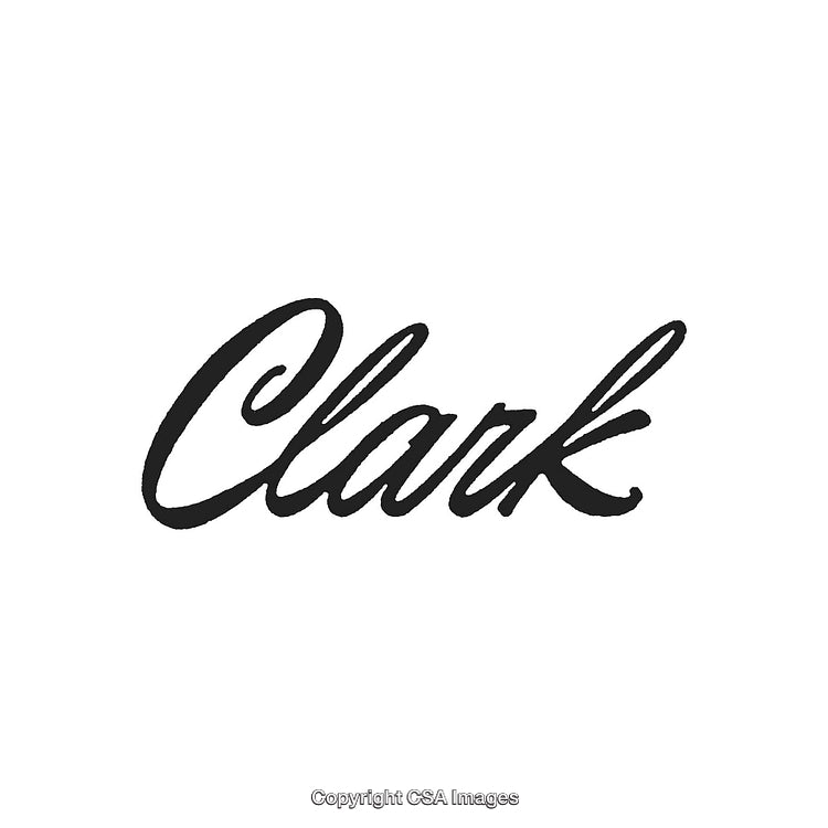 Elegant Black Clark Logo in Classic Cursive Typeface on White Background