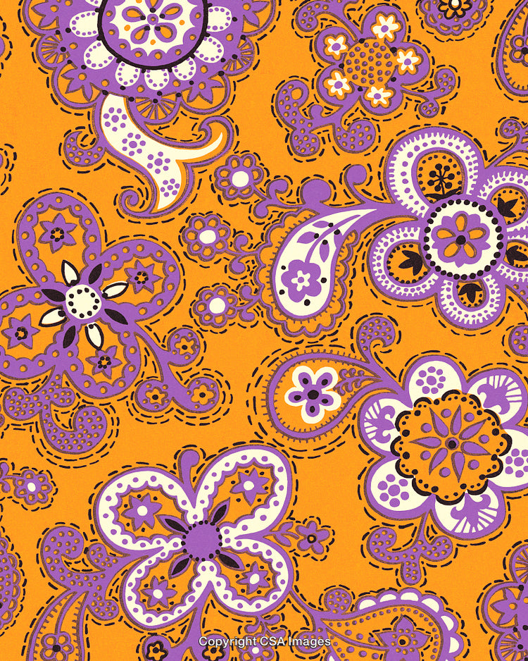 Orange Floral Pattern