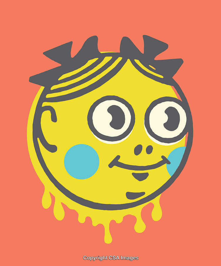 Colorful Cartoon Facial Illustration with a Playful and Whimsical Theme