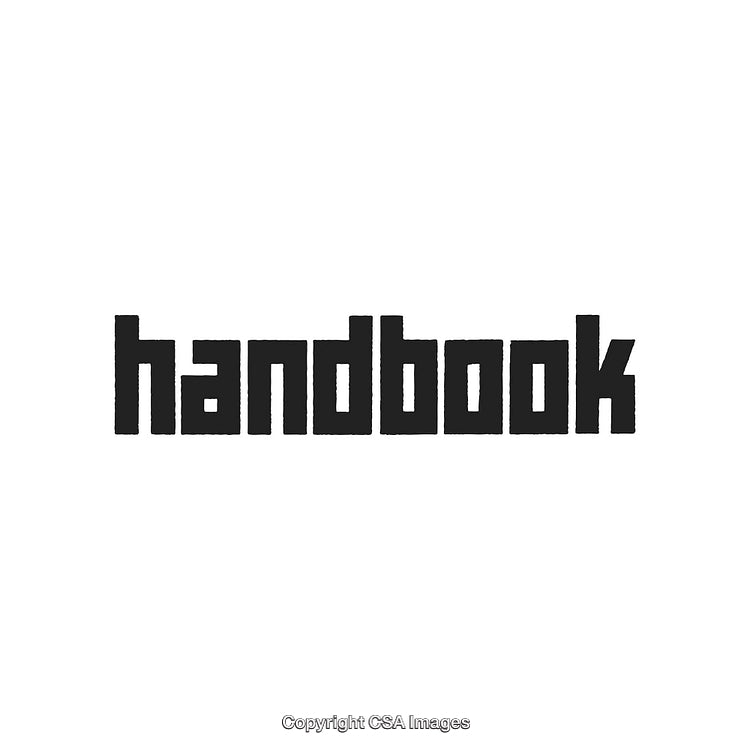 Bold Minimal Typography Displaying the Word 'Handbook' in Black on White