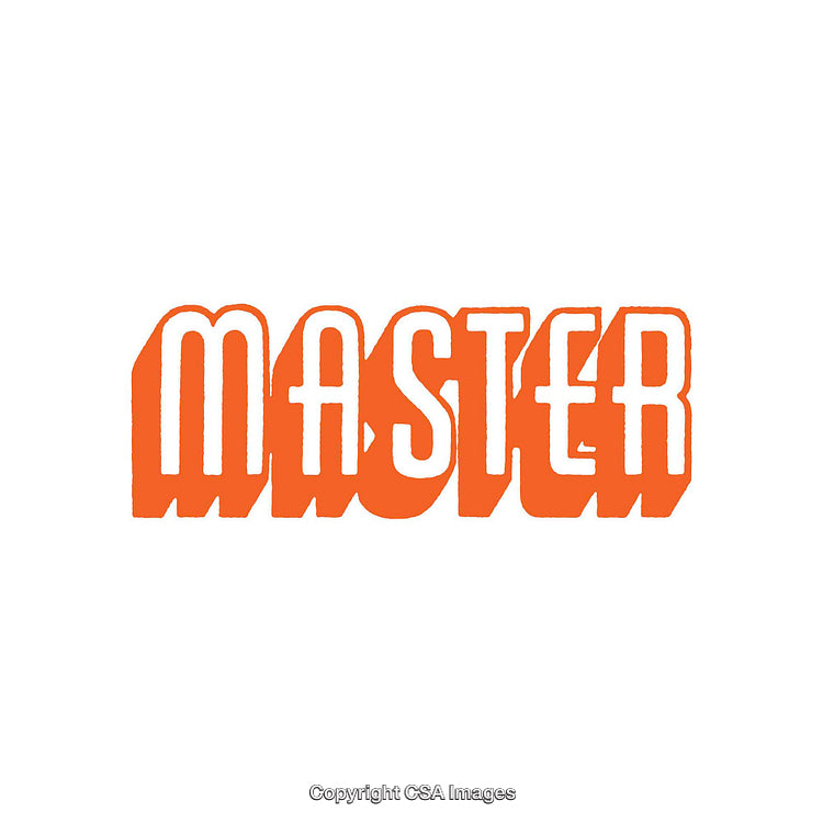 Orange Master Text Logo in Bold and Artistic Style