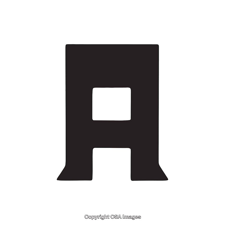 Bold Black Letter A on White Background Expressing Simplicity and Elegance