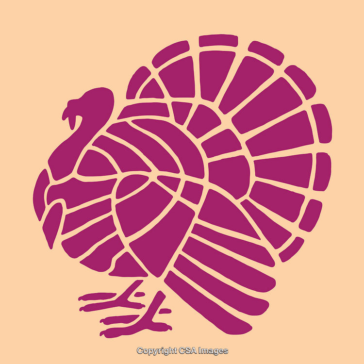 Colorful Stylized Turkey Illustration for Seasonal and Thanksgiving Themes