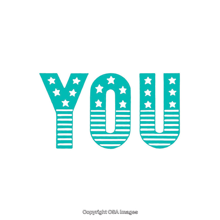 Bold Typography with Stars and Stripes Pattern in Minimalistic Design