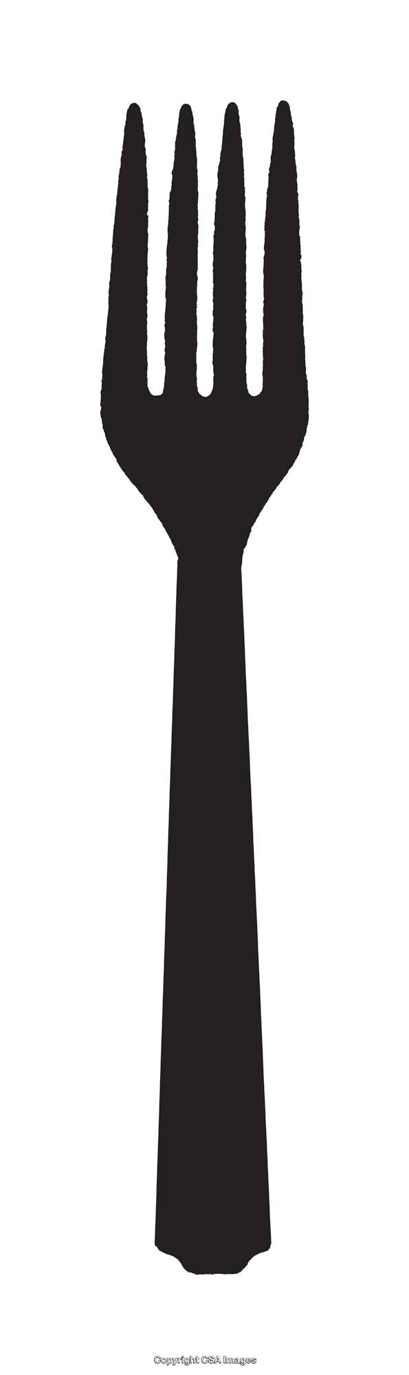 Minimalist Black Fork Icon with Sharp and Clean Lines