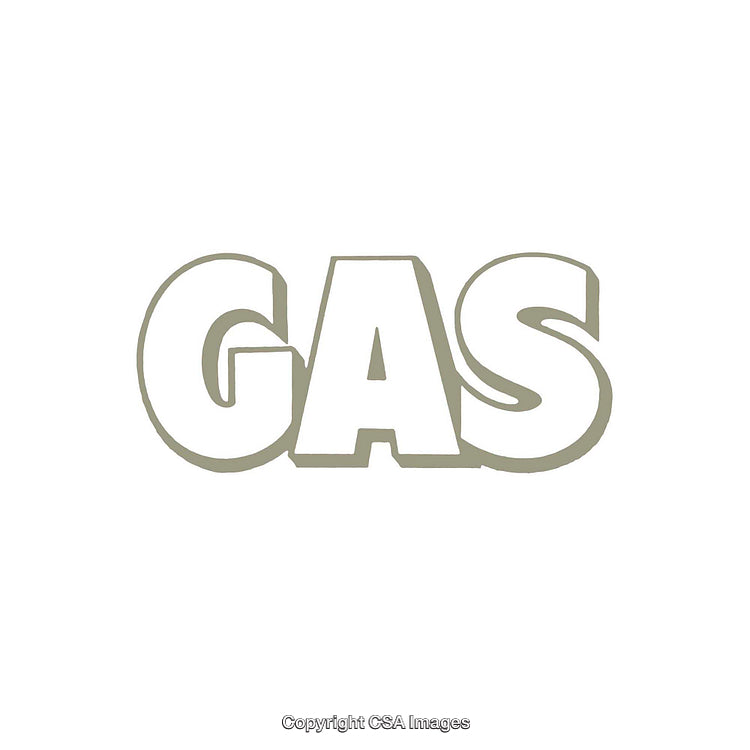 Bold Text Design Featuring the Word 'Gas' in Minimalist Style