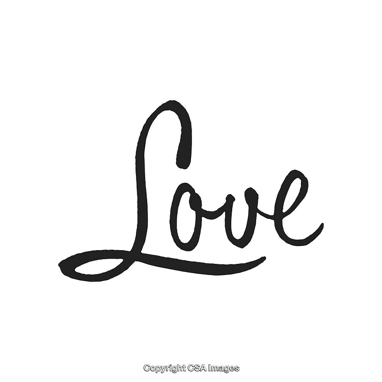 Handwritten Script with the Word Love in Elegant Black Calligraphy