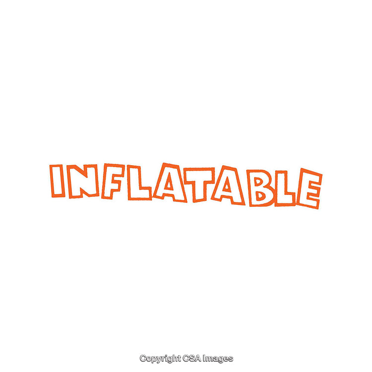 Colorful Illustration of the Word Inflatable in Bold Fun Lettering