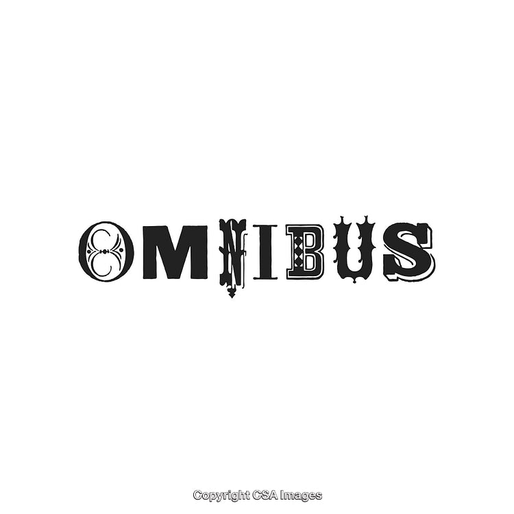 Creative Typography Composing the Word Omnibus in Unique Artistic Fonts