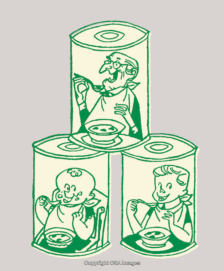 Color Line Art Illustration Featuring People Dining in Artistic Styles