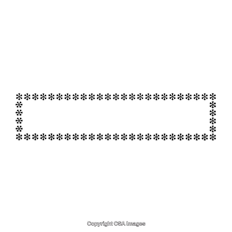 Black and White Border Design with Asterisk Patterns