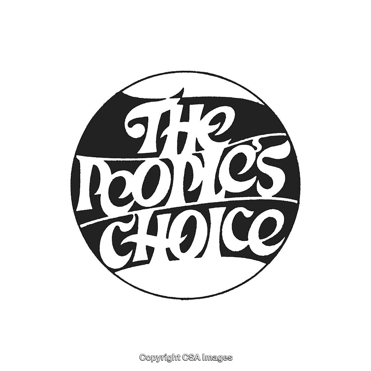 Stylized Retro Circular Logo Design Featuring Bold Textual Elements