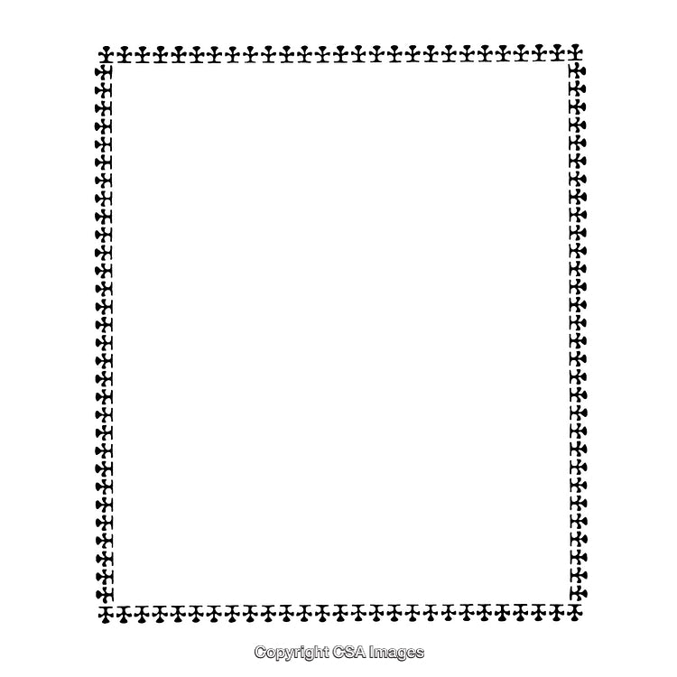 Elegant Black and White Border for Stylish Document or Invitation Decoration