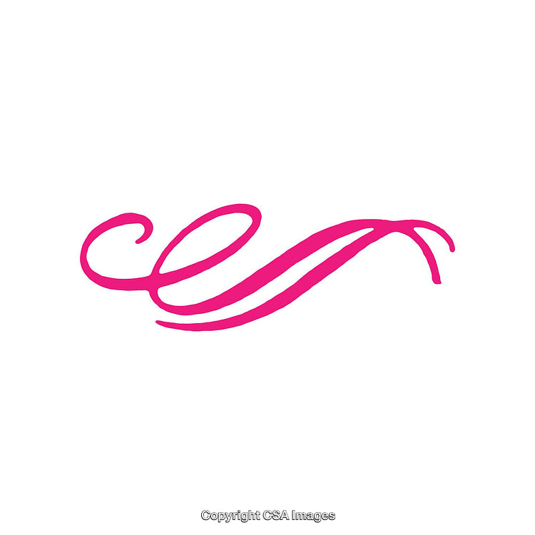 Elegant Pink Swirl Design Isolated on a White Background