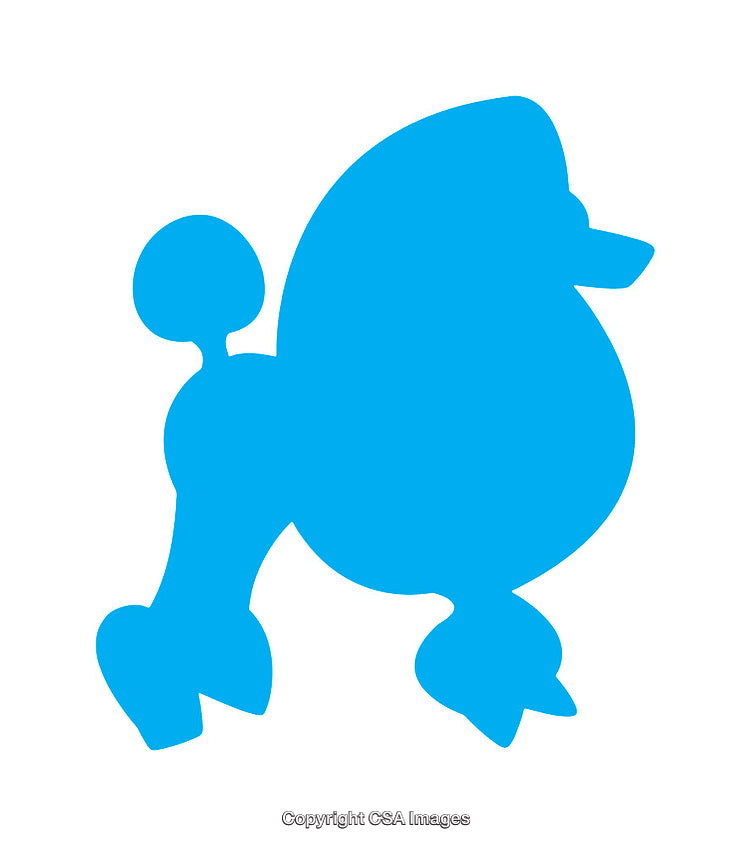 Blue Silhouette Minimal Icon of Simplified Cartoon Animal