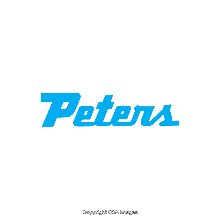 Bright Blue Typography on White Background with Name 'Peters'